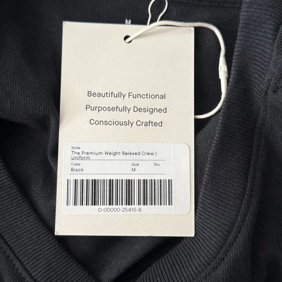 Everlane Premium-Weight Relaxed Crew Black T-Shirt Men's M NWT Clean‎ Luxury - Picture 7 of 10